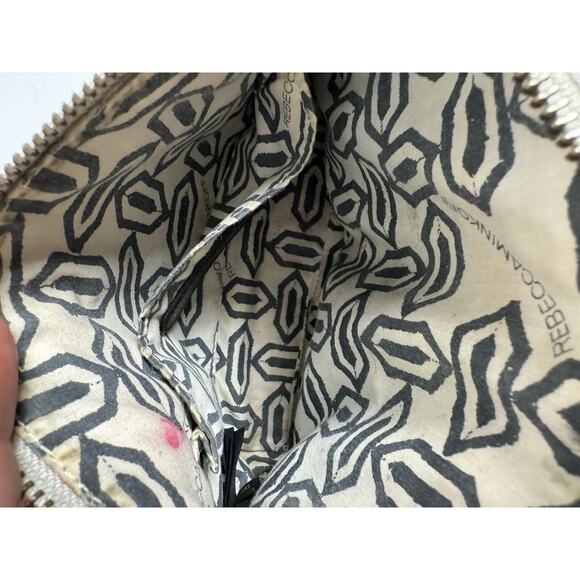 Rebecca Minkoff Crossbody Bag Purse Light Gray Stone Silver Hardware - Picture 9 of 13